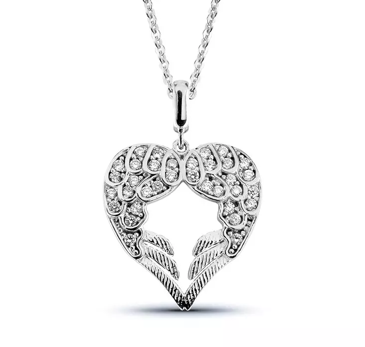 Enkelin siivet zirkoneilla N0860Z - Hopeiset kaulakorut - N0860Z - 1