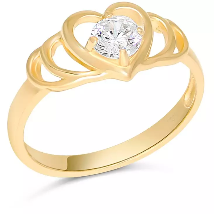 Kultainen kastesormus zirkoneilla BR-1291Z - Kastesormukset - BR-1292Z - 1