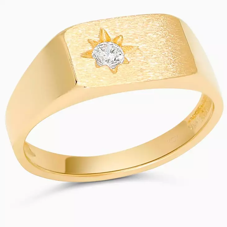 Kultainen kastesormus BR-8137ZG - Kastesormukset - BR-8137Z - 1