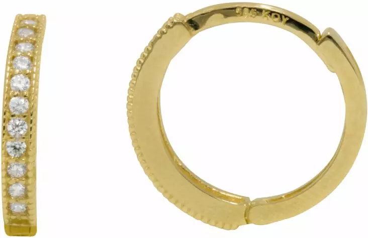 Korvarengas zirkonein 6-E47050Z - Kultaiset korvakorut - 6-E47050Z - 1