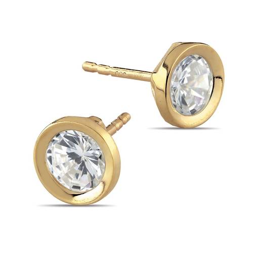 Kultakorvakorut zirkonilla - Kultaiset korvakorut - K-E32739Z - 1