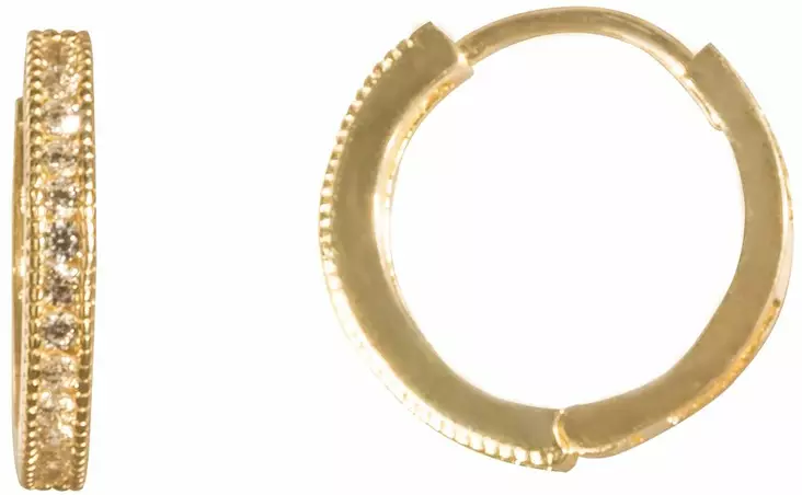 Kultarengas saranalla cz K-E42969Z - Kultaiset korvakorut - 6-E42969Z - 1