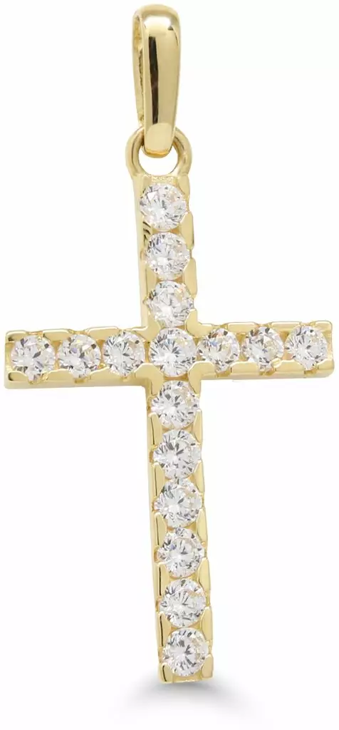 Risti Zirkoneilla 6-P64446Z - Rippiristi kulta - 6-P64446Z - 1