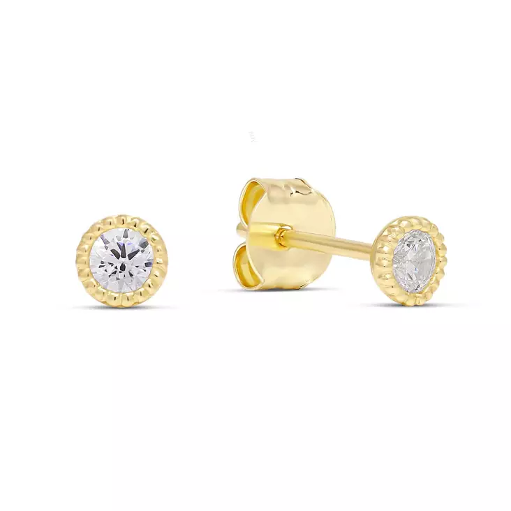 Kultakorvakorut Sydän zirkon 6-E56397Z - Kultaiset korvakorut - 6-E56397Z - 1