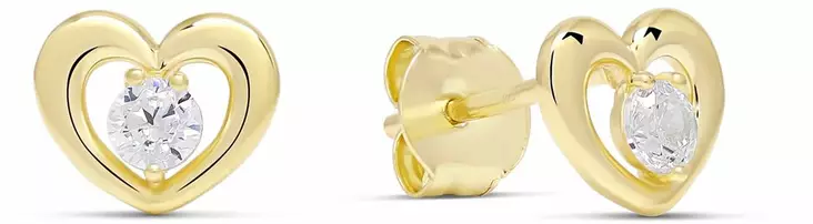 Kultaiset sydänkorvakorut 6-K-14032Z - Kultaiset korvakorut - 6-K-14032Z - 1