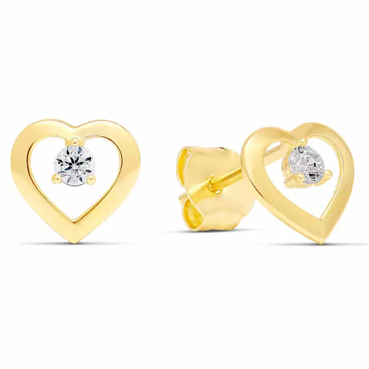 Kultaiset sydänkorvakorut 6-K-E13692Z - Kultaiset korvakorut - 6-K-E13692Z - 1