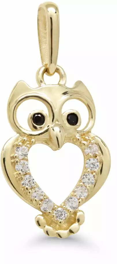 Kultainen pöllöriipus 6-K-P63255Z - Kultaiset riipukset - 6-K-P63255Z - 1