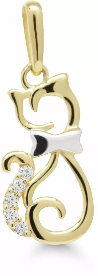 Kultainen kissariipus 6-K-P67205Z - Kultaiset riipukset - 6-K-P67205Z - 1