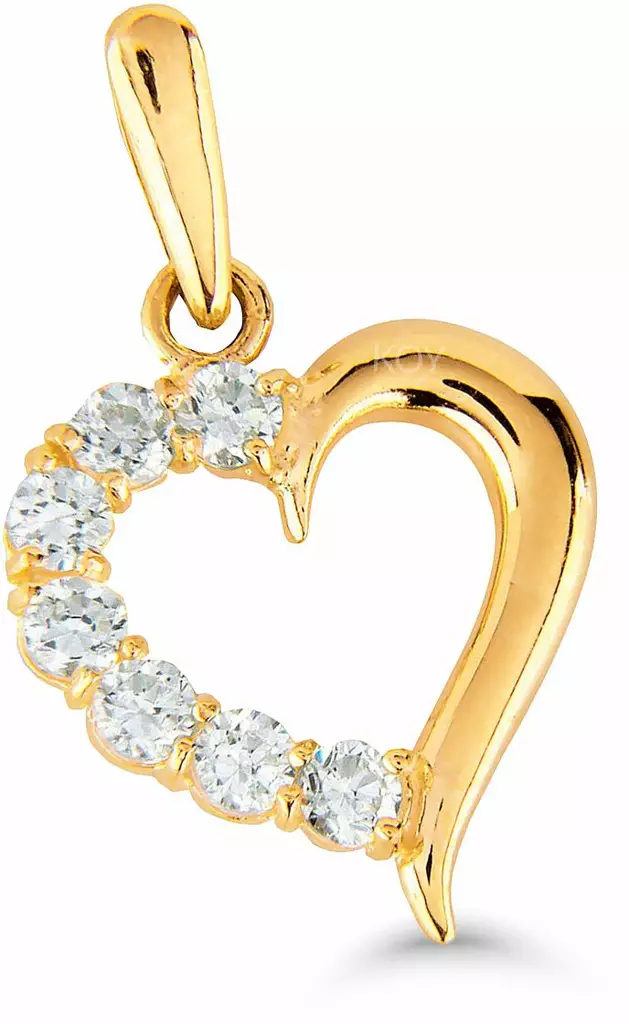 Kultainen sydänriipus zirkoneilla 6-K-P8496Z - Kultaiset riipukset - 6-K-P8496Z - 1
