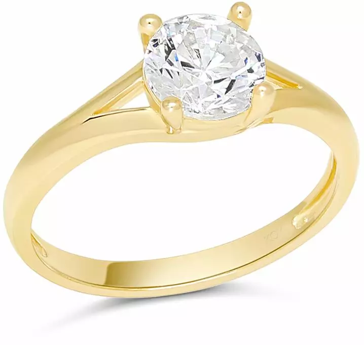 Kultainen kastesormus zirkonilla 6BR-8131Z - Kastesormukset - 6BR-8131Z - 1