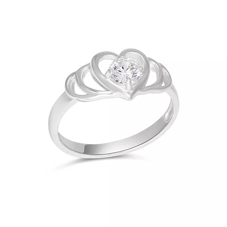 Kastesormus zirkonilla rodinoitu - Kastesormukset - SBR-1292Z - 1