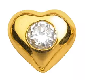 Hammaskoru kultainen sydän zirkonilla 3-37Z - Hammaskorut - 3-37Z - 1